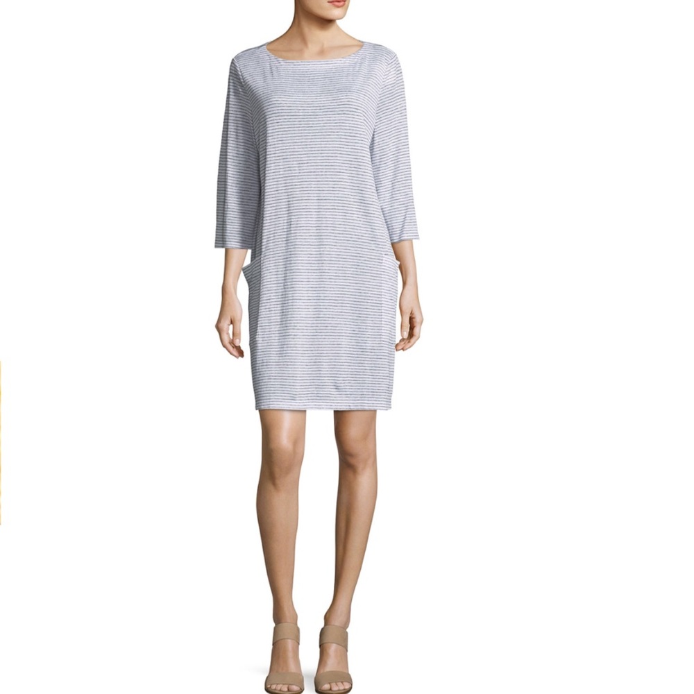 EUC Eileen Fisher Organic Striped Dress